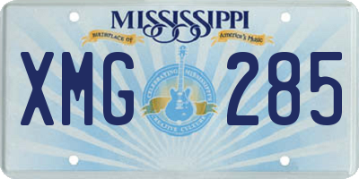 MS license plate XMG285