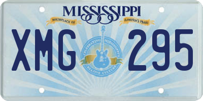 MS license plate XMG295