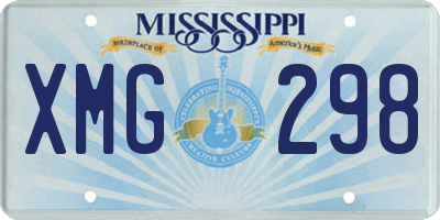 MS license plate XMG298