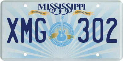 MS license plate XMG302
