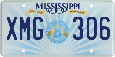 MS license plate XMG306