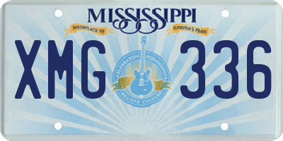 MS license plate XMG336