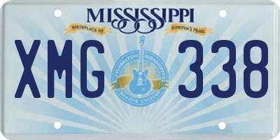 MS license plate XMG338