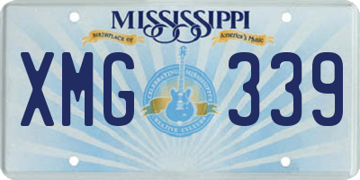 MS license plate XMG339