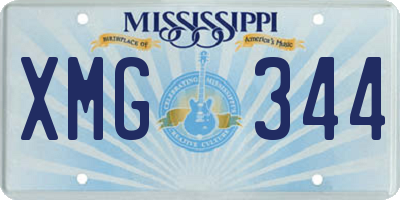 MS license plate XMG344