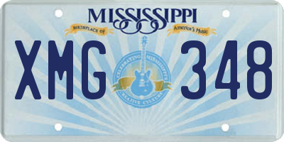 MS license plate XMG348
