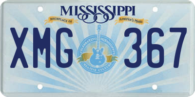 MS license plate XMG367