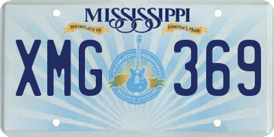 MS license plate XMG369