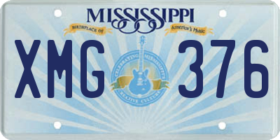 MS license plate XMG376