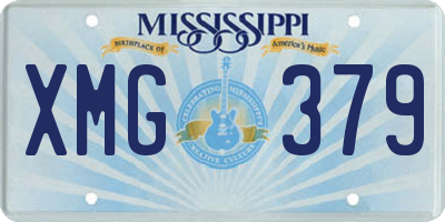MS license plate XMG379
