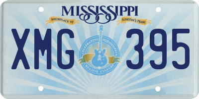 MS license plate XMG395