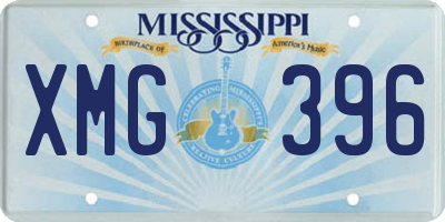 MS license plate XMG396