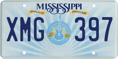 MS license plate XMG397