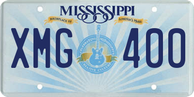 MS license plate XMG400
