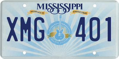 MS license plate XMG401