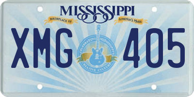 MS license plate XMG405