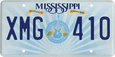 MS license plate XMG410
