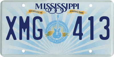 MS license plate XMG413