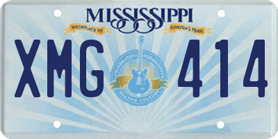 MS license plate XMG414