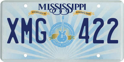 MS license plate XMG422