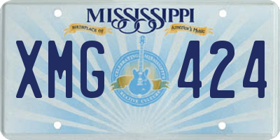 MS license plate XMG424