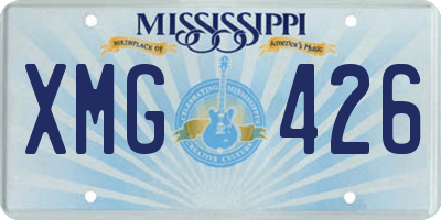 MS license plate XMG426