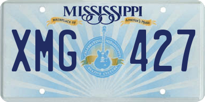 MS license plate XMG427