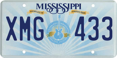MS license plate XMG433
