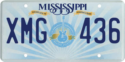 MS license plate XMG436