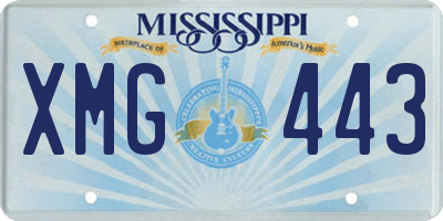 MS license plate XMG443