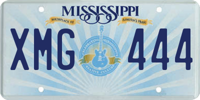 MS license plate XMG444