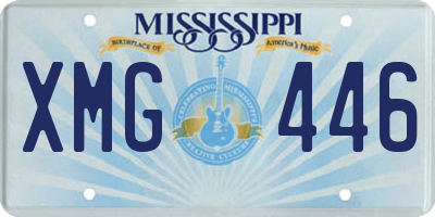 MS license plate XMG446