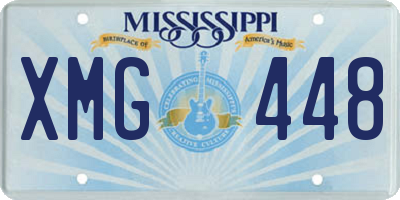 MS license plate XMG448