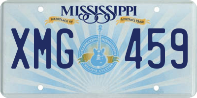 MS license plate XMG459