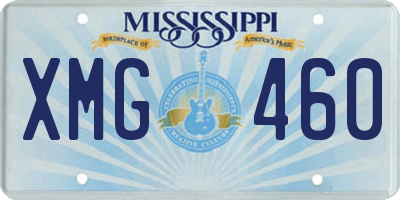 MS license plate XMG460