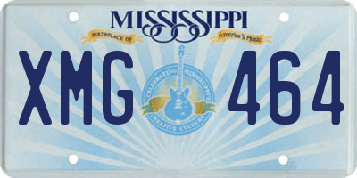 MS license plate XMG464