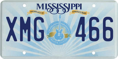 MS license plate XMG466
