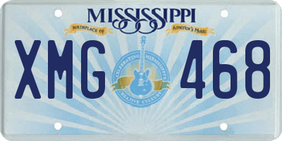 MS license plate XMG468