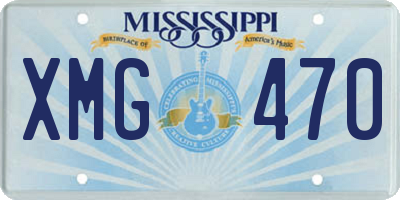MS license plate XMG470