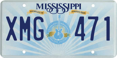 MS license plate XMG471