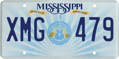 MS license plate XMG479