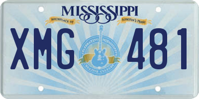 MS license plate XMG481