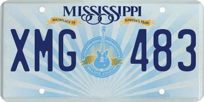 MS license plate XMG483