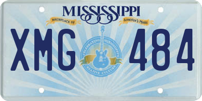 MS license plate XMG484