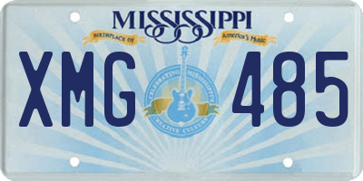 MS license plate XMG485