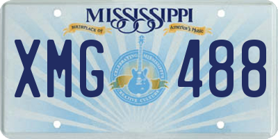 MS license plate XMG488