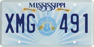 MS license plate XMG491