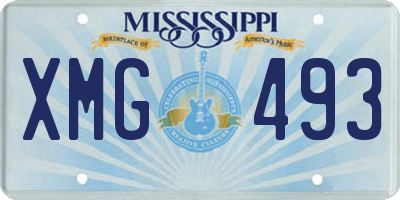 MS license plate XMG493