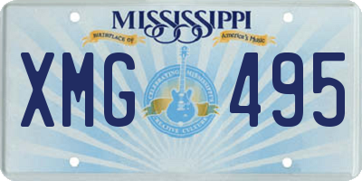 MS license plate XMG495