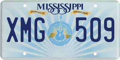 MS license plate XMG509